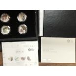 Royal Mint ‘Portrait of Britain’ colour Silver Proof £5 Coins in Original presentation case with