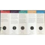 Royal Mint 50 years of the 50p set of 5 coins includes the Scarce 2019 Restrike of the 2009 Kew