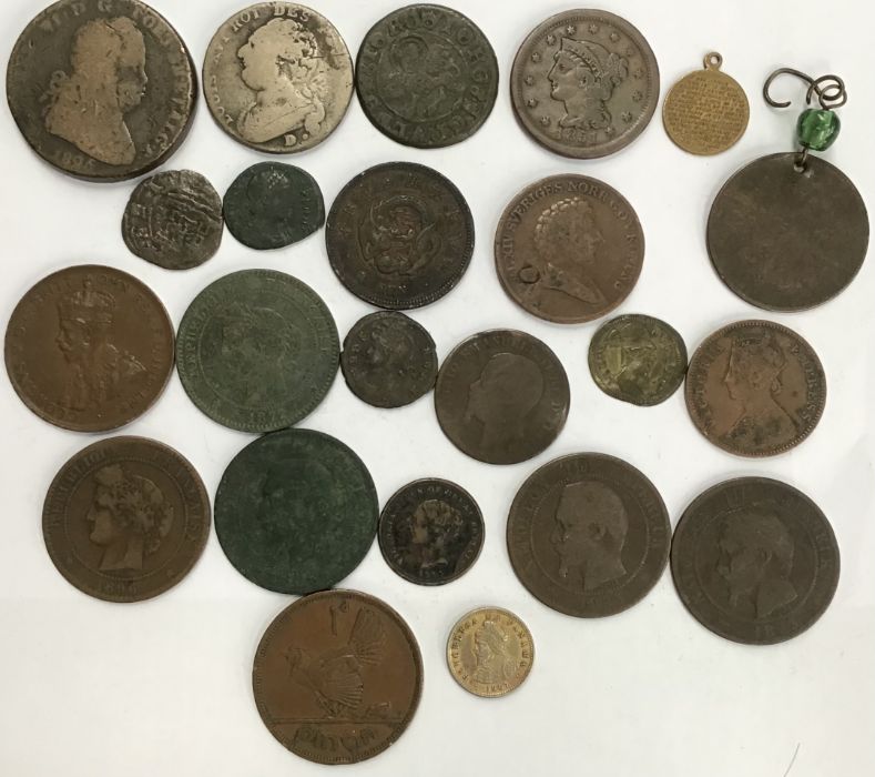 Collection of World Coins includes Portugal, France, USA and others.