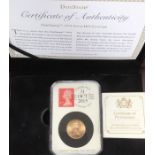 Royal Mint 1974 Sovereign in a Date Stamp presentation case