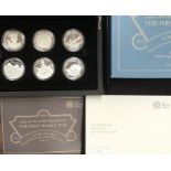 Royal Mint 2017 ‘First World War’ set of six Silver Proof £5 Coins in Original Case with Certificate