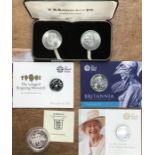 Royal Mint Silver Proof and Bullion coins of Longest Reigning Monarch £20 coin, Queen’s 90th