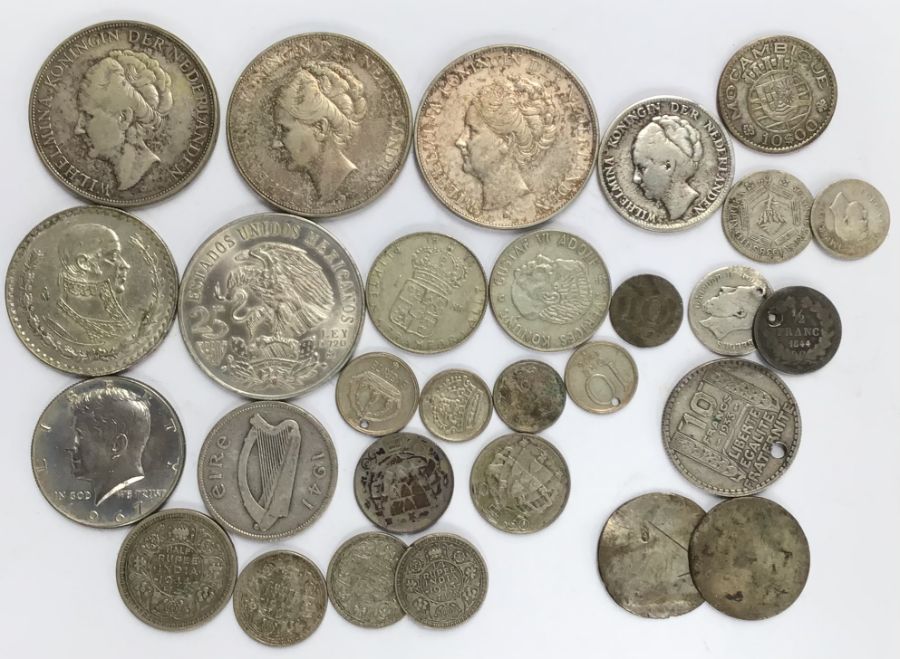 Collection of World Silver coins.