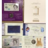 Bank of England & Royal Mint £5 sets of Golden Jubilee and Golden Wedding Anniversary In Original