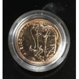 Royal Mint 2012 Sovereign in Case with Certificate of Authenticity (not the proof although the after