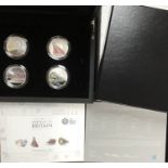 Royal Mint ‘Portrait of Britain’ colour Silver Proof £5 Coins in Original presentation case with