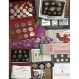 Collection of British Coins includes Royal Mint Proof year sets of 1990, 1999 and 2000 commemorative