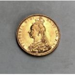 Victorian 1891M Sovereign.