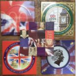 Royal Mint Brilliant Uncirculated Year Sets of 1997, 1998, 1999, 2001 and 2002