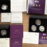 Royal Mint Silver Proof coins in Original Cases with Certificate of Authenticity, includes 2017