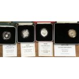 Royal Mint Silver Proof Coins in Original Case with Certificate of Authenticity, includes Two