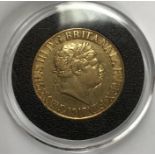 George III 1817 Sovereign in presentation case with Certificate of Authenticity.