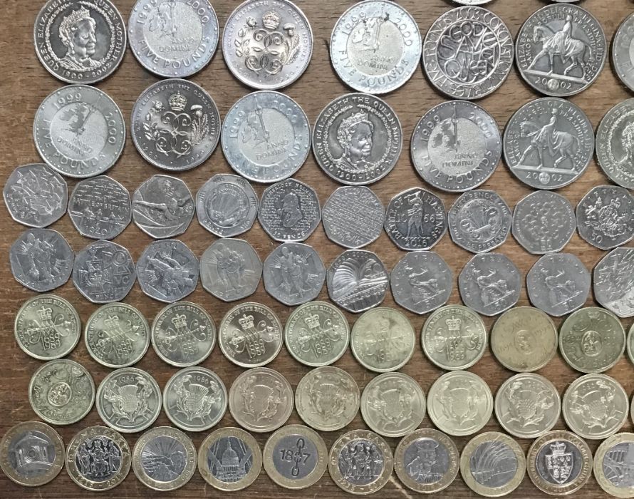 Large collection of Commemorative £5 (47), £2 (42), £1 & 50p (39) Coins. - Image 4 of 5