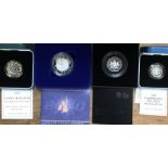 Royal Mint Silver Proof Coins in Original Case with Certificate of Authenticity, includes 1993