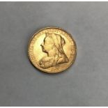 Victorian 1899S Sovereign.