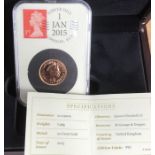 Royal Mint 2015 Sovereign Date Stamp in presentation case with Certificate of Authenticity.