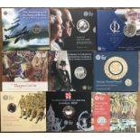 Royal Mint Brilliant Uncirculated Coins in Original Presentation folders, includes 2015 Magna Carta,