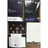 Royal Mint Proof 1995 set, 2013 & 2014 Definitive 8 coin sets sealed in Original Packaging, in