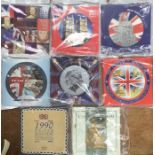 Royal Mint Brilliant Uncirculated Year Sets of 1990, 1996, 1997, 1998, 2000, 2002, 2003 and 2004