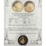 Gibraltar 2020 9ct gold two crowns 8g, with certificate of authenticity.