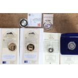 Royal Mint Silver Coins & Commemorative issues with Certificate of Authenticity, includes two