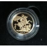 Royal Mint 2013 Proof Sovereign in Original Case with Certificate of Authenticity.