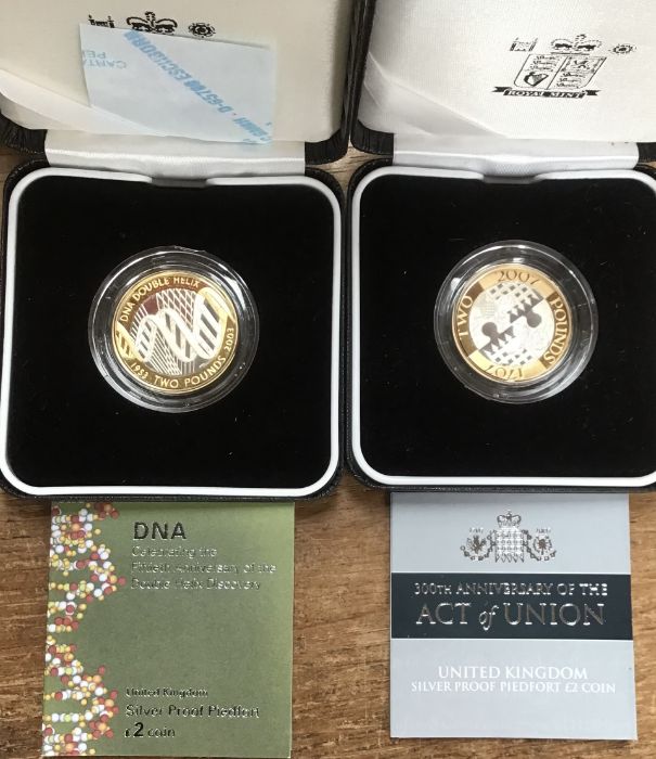 Royal Mint Silver Proof Piedfort In Original Case with Certificate of Authenticity, includes 2003