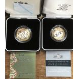 Royal Mint Silver Proof Piedfort In Original Case with Certificate of Authenticity, includes 2003