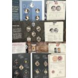 Commemorative Coin and Medallic issues in Original presentation folders.