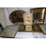 Collection of mirrors and prints