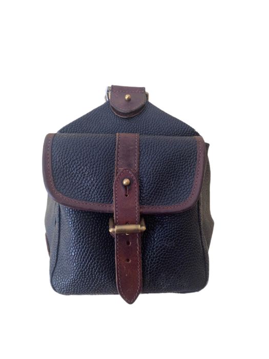 A zip top mulberry bag in a boxy shape with a pouch at either end, an interior zipped pocket. A - Image 2 of 3