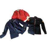 vintage and antique military tunics and kilts. (qty) these have moth damage and repairs,