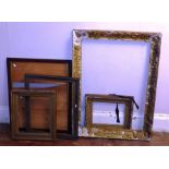 Collection of 5 picture frames , mostly 19th C