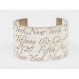 Tiffany & Co- a silver 'Notes' Tiffany & Co cuff, width approx 40mm, internal diameter approx 65,