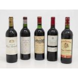 A collection of vintage red wines including Chateau La Grande Maye Bordeaux 2001; Grand Cru Classe