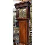 William Gascoyne of Newark, eight day longcase clock with brass square dial, Roman numerals,