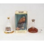 Beneagles Scotch Whisky in Golden Eagle Decanter, Charles & Diana Bells Whisky and Boxed White Horse