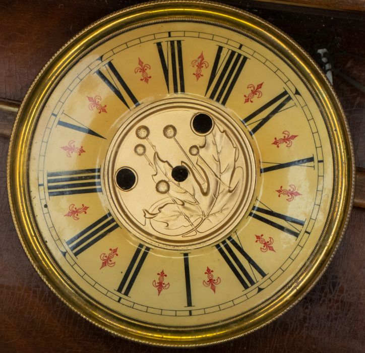 19th century mahogany wall clock along with early 20th century mahogany clock case - Image 3 of 3