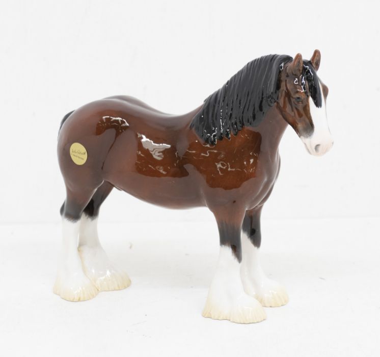 Boxed John Beswick hand-painted Shire Horse