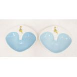 Two 1960s large Babycham Beswick ash trays, light blue & white