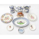 Collection of mixed Staffordshire tea wares, blue and white, Cauldon, Albany, Abbeydale, New Chelsea