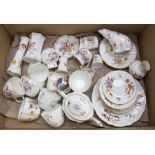 Royal Crown Derby - A collection of 'Posies' pattern items, including small teapot, vases, trinket