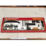 Boxed Hornby railways, electric trainset, LNER heavy goods