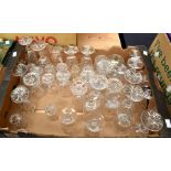 Collection of 20th century cut glasswares