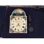 King of Loughborough 30 hour Longcase clock movement. With convex raised dial. A John King was