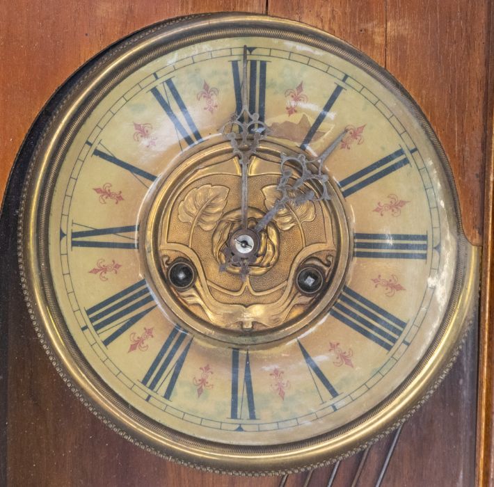 Two late 19th century mahogany wall clocks AF - Image 2 of 3