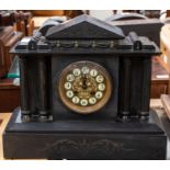 A slate mantel clock