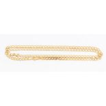 A 9ct gold flat curb link chain, width approx 3.5mm, length approx 24'', weight approx 10.3gms