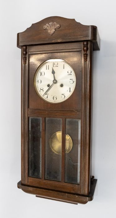 Two 1930's oak cased wall clocks - Image 2 of 2