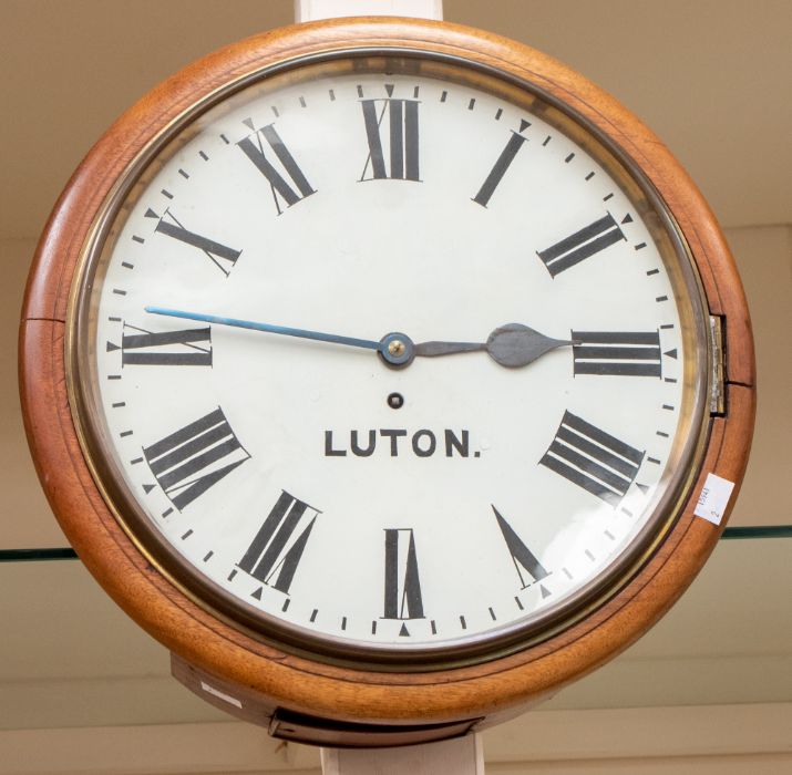 A  a late Victorian fusee dial clock with Luton on the dial.